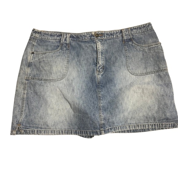 Zana Di Denim Skort Mini Skirt Blue Jean Skirt Shorts Size 24‎ Y2K VTG Style - Picture 1 of 10